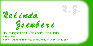 melinda zsemberi business card